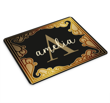 Elegantna podloga za miško z začetnico in imenom - TenStickers