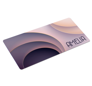 Alfombrilla ratón XXL con nombre textura morada - TenVinilo