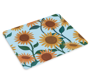 Sunflower and the sky floral mousepad - TenStickers