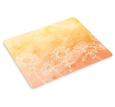 Güzel orijinal ayçiçeği çiçekli mousepad - TenStickers