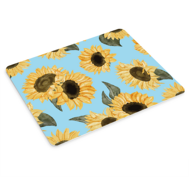 Alfombrilla de ratón texturas Hermosos girasoles frescos - TenVinilo