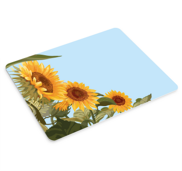 Tapis de souris motif élégants grands tournesols - TenStickers