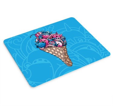 Hieno jäätelögraffiti Alkuperäinen hiirimatto - Tenstickers