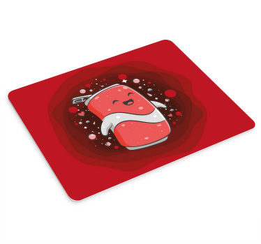 Gaming mouse pad happy soda character - TenStickers