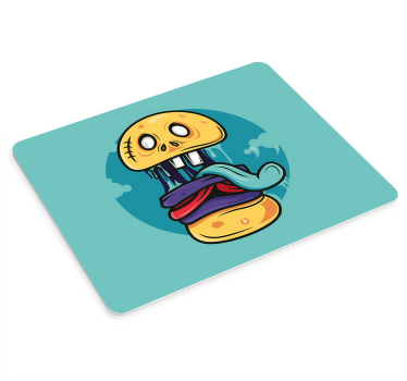 Zombie hamburgare tecknad original musmatta - Tenstickers