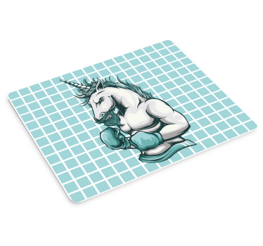 Tecknad enhörningsboxer musmatta - Tenstickers