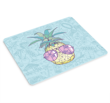 Mauspad originell ananas mit sonnenbrille - TenStickers