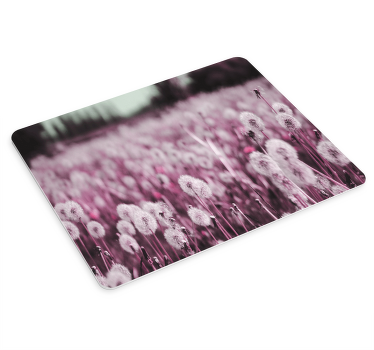 Tapis de souris original Art rose avec pissenlit - TenStickers