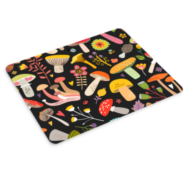 秋のきのこ柄オリジナルマウスパッド - TENSTICKERS