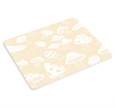 Beige sienimallit Alkuperäinen hiirimatto - Tenstickers