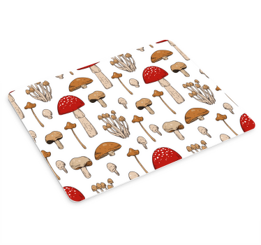 Yellow and red mushrooms and flowers mouse pad - TenStickers