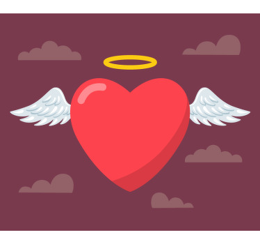 Barevné andělské srdce originální podložka pod myš - TenStickers