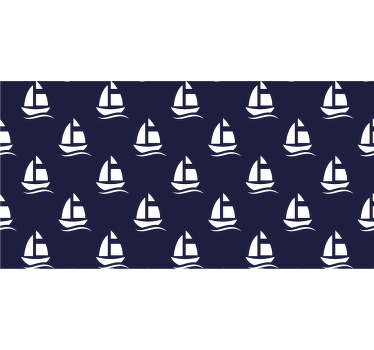 Navy blue nautical pattern mouse pad patterns - TenStickers