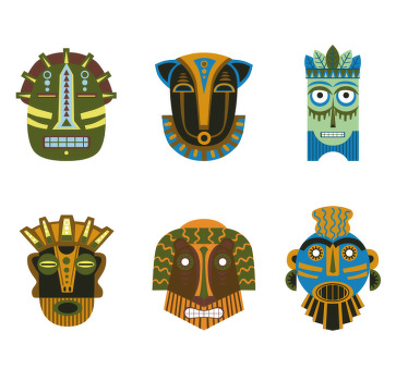 Farklı afrika simgeleri orijinal fare altlığı - TenStickers