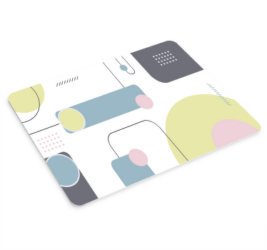 Pastel geometrisk original musemåtte - TenStickers
