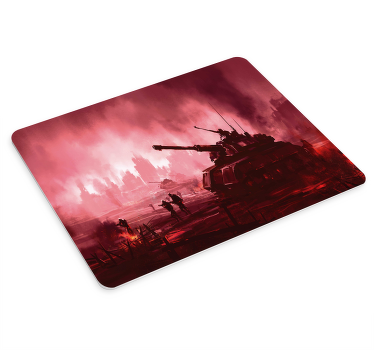 Bazooka and red smoke  gaming mouse pad - TenStickers