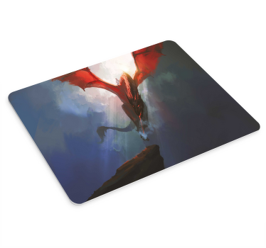 Rød drage gaming musemåtte - TenStickers