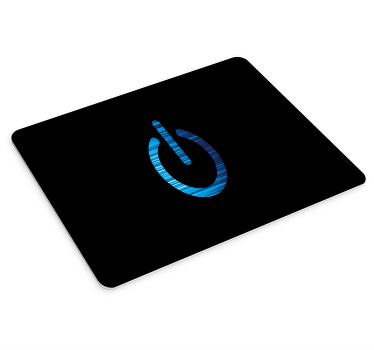 Blue turn off/on sign graphic gaming mouse pad - TenStickers