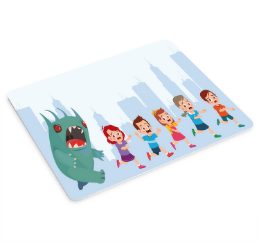 奔跑害怕的人物动漫鼠标垫 - TenStickers