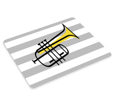 Trumpet lineart cute design more mousepads - TenStickers