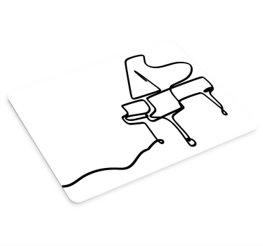 Piano line art cute design more mousepads - TenStickers