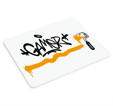 Alfombrilla gaming xxl Logotipo de jugador de graffiti - TenVinilo