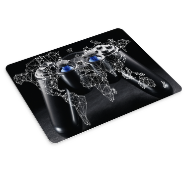 Alfombrilla gaming xxl Joystick con mapa del mundo - TenVinilo
