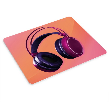 Plugged in headphones original mouse pad - TenStickers