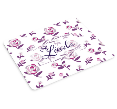 Vzorec vrtnic z imenom prilagojena podloga za miško - TenStickers