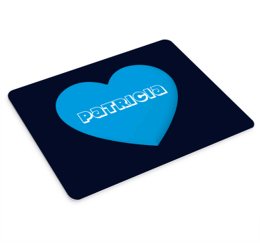 3d isim kişiselleştirilmiş fare altlığı ile kalp formu - TenStickers