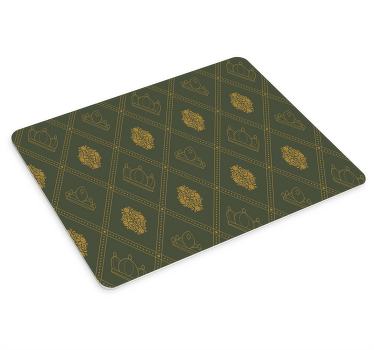 Green Royal crowns  mouse pad patterns - TenStickers