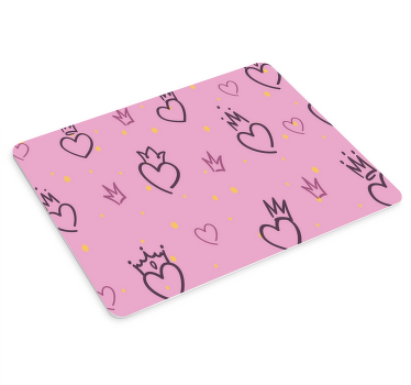 Hjerte med kroner musematte original - Tenstickers