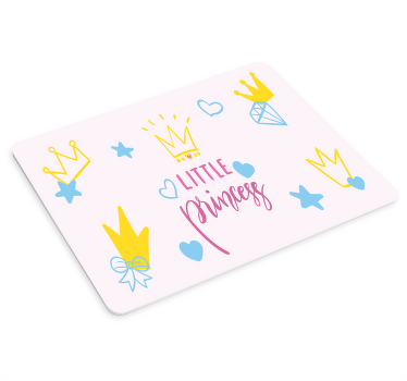 Mauspad mit namen im charmanten kronenmuster - TenStickers