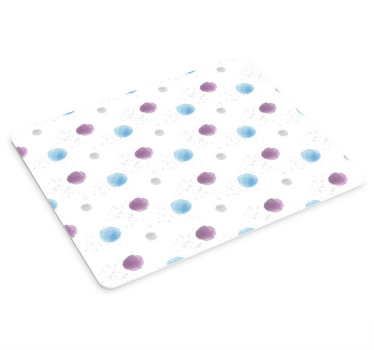 Modré akvarelové puntíky originální podložka pod myš - TenStickers
