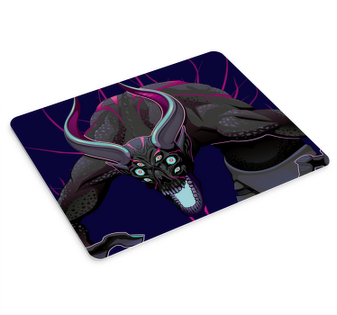 Mouse pad gaming ilustración de criatura mítica - TenVinilo
