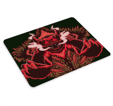 Red monster gaming mouse pad - TenStickers