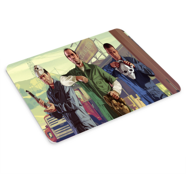 Gta muškarci s maskama gaming podloga za miš - TenStickers