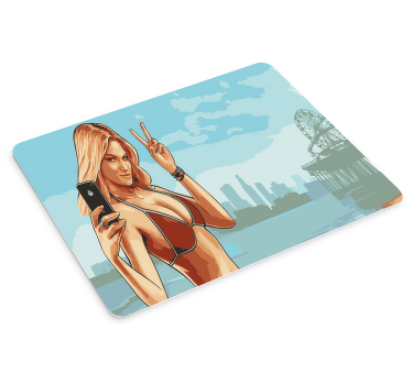 Gta 性感女孩游戏鼠标垫 - TenStickers