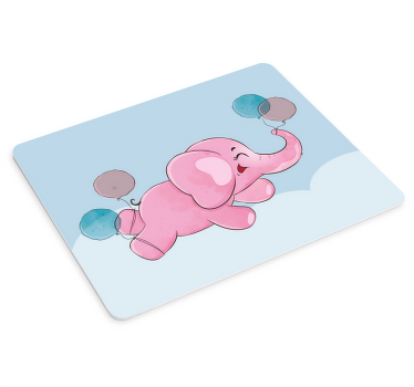 Søt elefant baby som flyr musematte original - Tenstickers