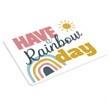 Slatka duga s tekstom originalna podloga za miš - TenStickers