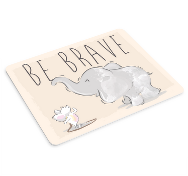 赤ちゃんかわいい象のテキストオリジナルのマウスパッド - TENSTICKERS