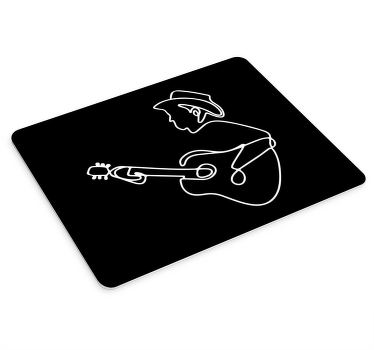Guitarrista branco minimalista mais mousepads - TenStickers