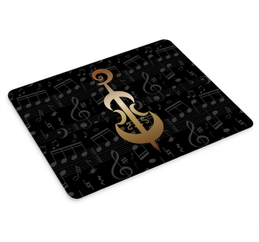 Mouse pad símbolo de notas musicales - TenVinilo