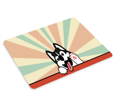 Originele muismat Tekenfilm hond zwaaien - TenStickers