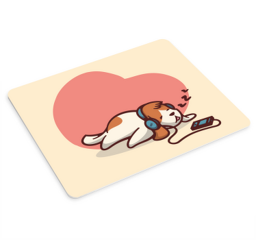 Oryginalna podkładka pod mysz Słodki pies śpi - TenStickers