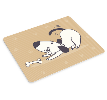Cartoon dog chasing tail original mouse pad - TenStickers