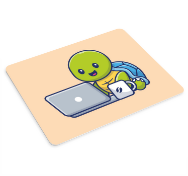 Alfombrilla ratón original Tortuga de dibujos animados trabajando - TenVinilo