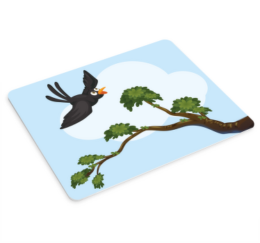 Tecknad fågel som flyger original musmatta - Tenstickers