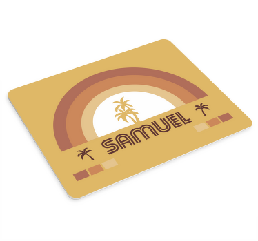 Mauspad mit namen im personalisierten regenbogen design - TenStickers