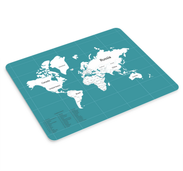 Verdenskort musemåtte verdenskort musemåtte - TenStickers